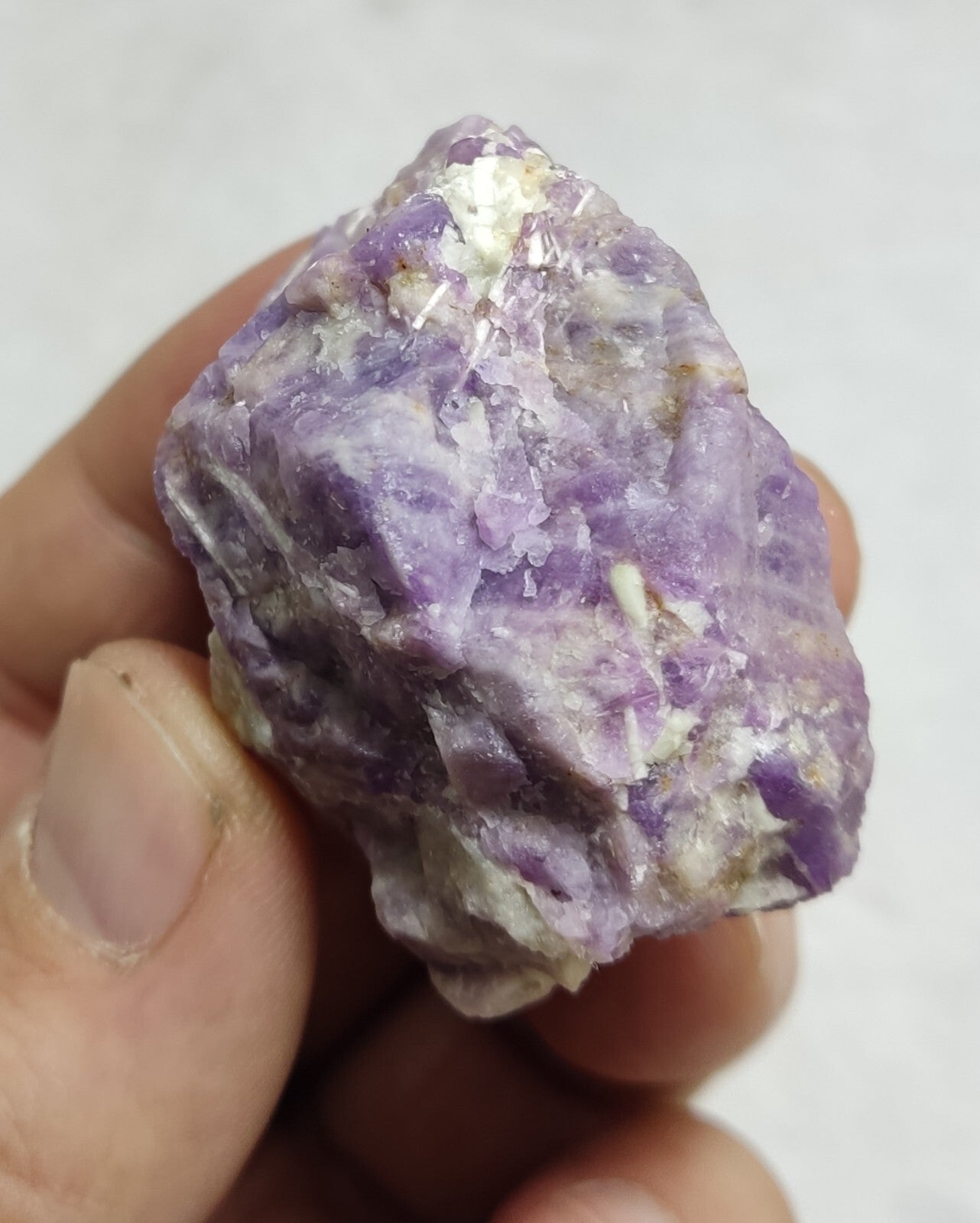 An amazing specimen of fluorescent rough hackmanite chunk 51 grams