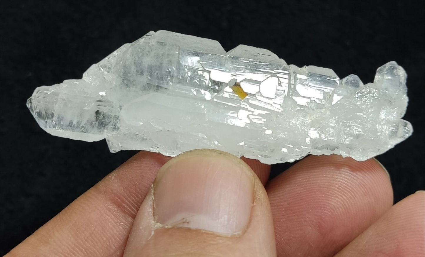 An amazing specimen of terminated faden Quartz crystal 16 grams