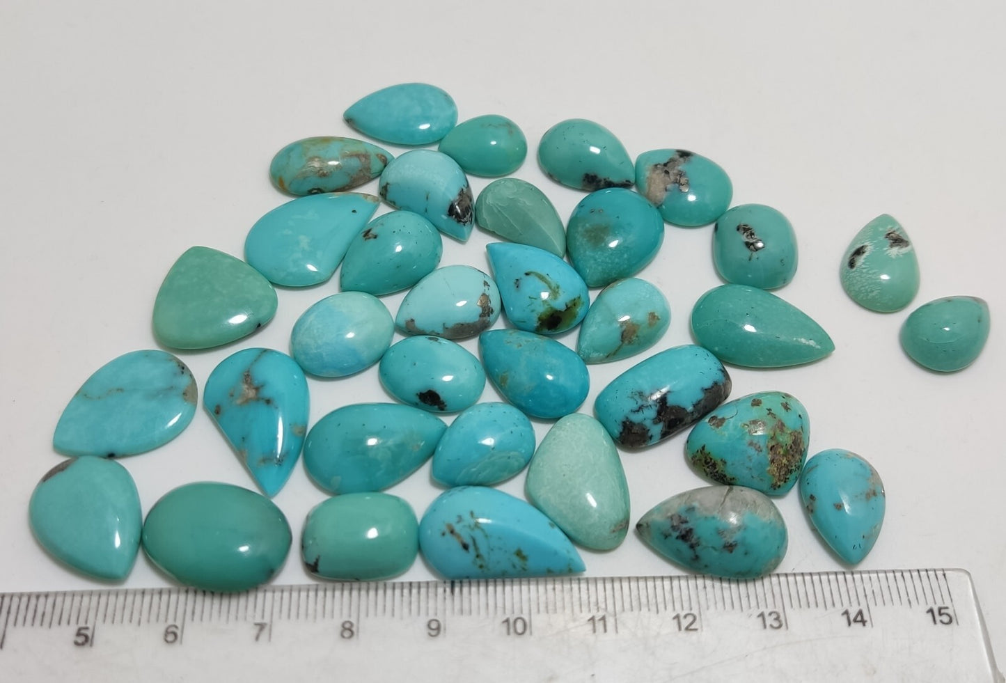 44 grams, American turquoise cabochons lot