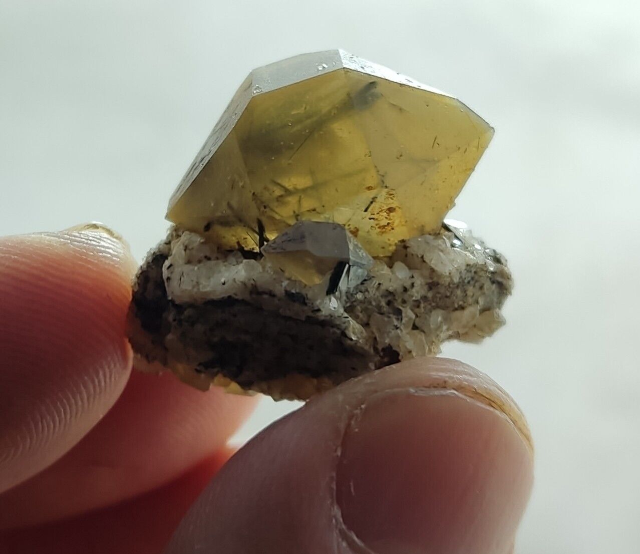 An aesthetic natural terminated astrophyllite Quartz crystal on matrix 15 grams