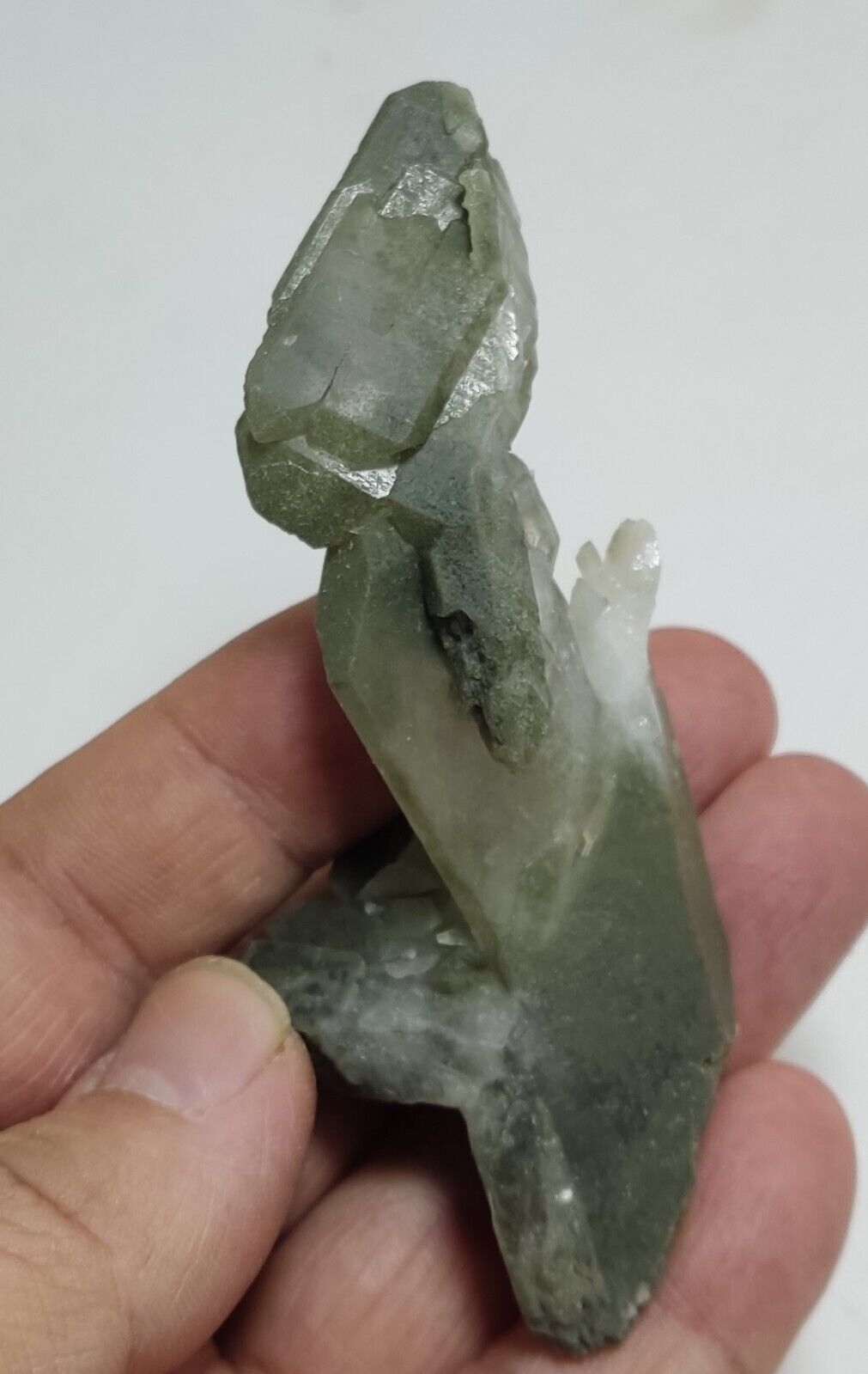 An Aesthetic Natural beautifully terminated Chlorite Quartz cluster 63 grams