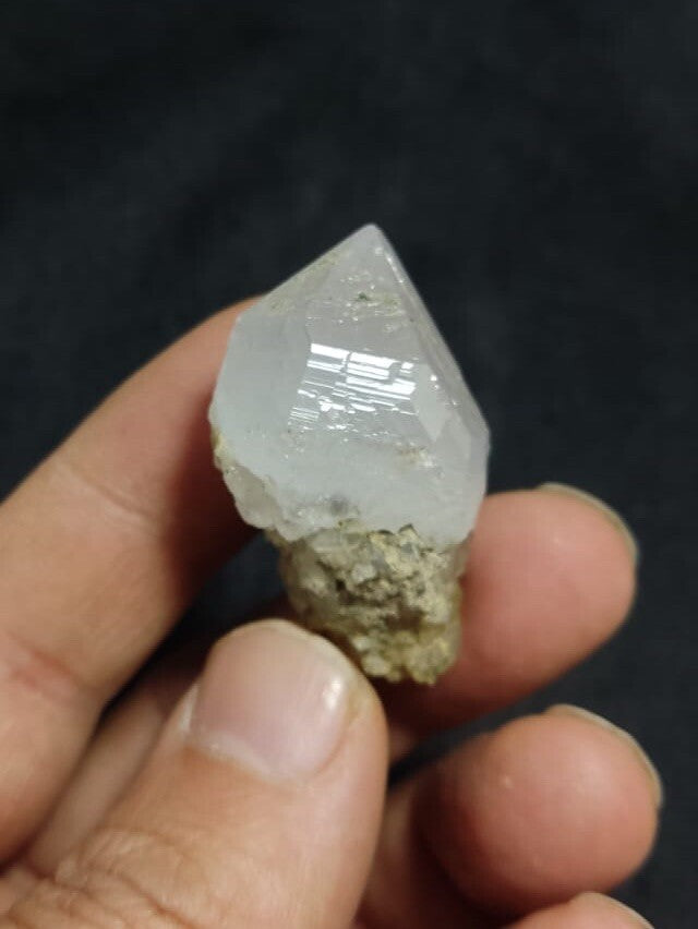 Naturally Terminated Quartz Point With Chlorite Inclusions.