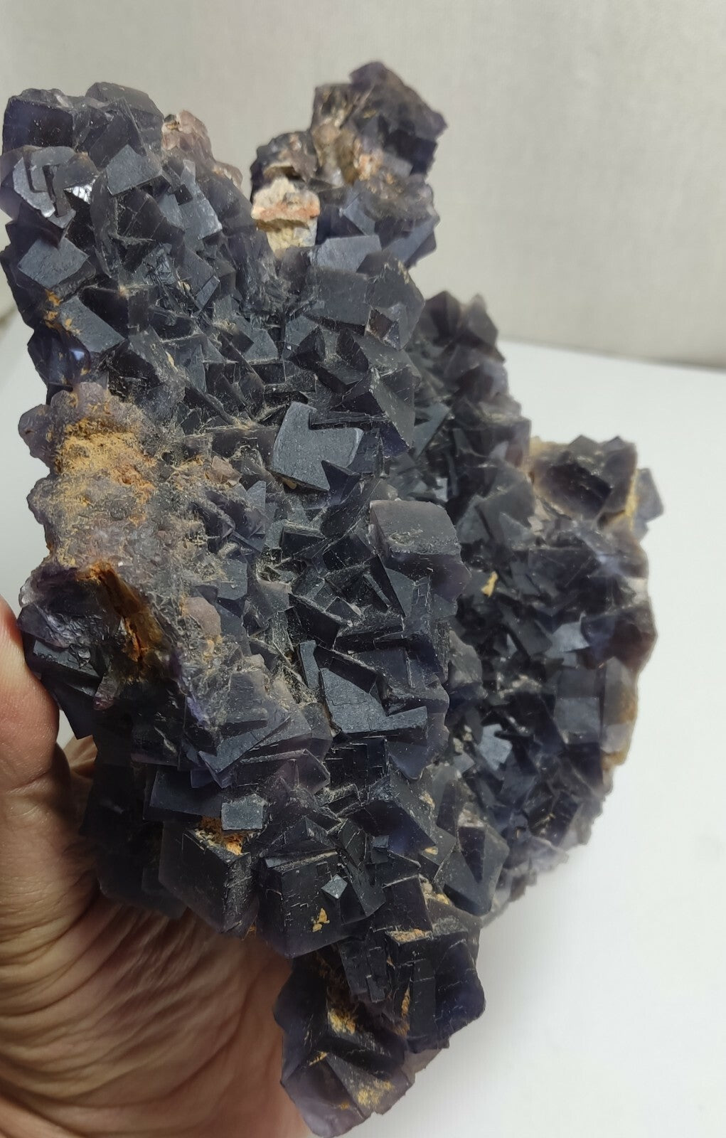 An amazing specimen of cubic light purple Fluorite 1830 grams