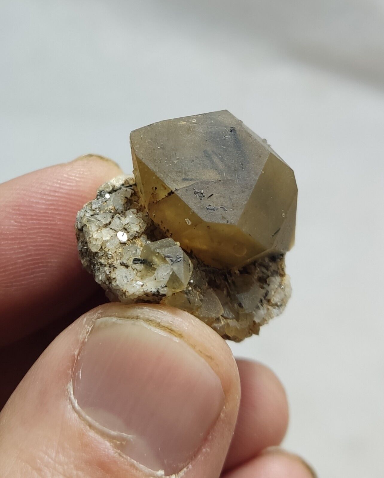 An aesthetic natural terminated astrophyllite Quartz crystal on matrix 15 grams