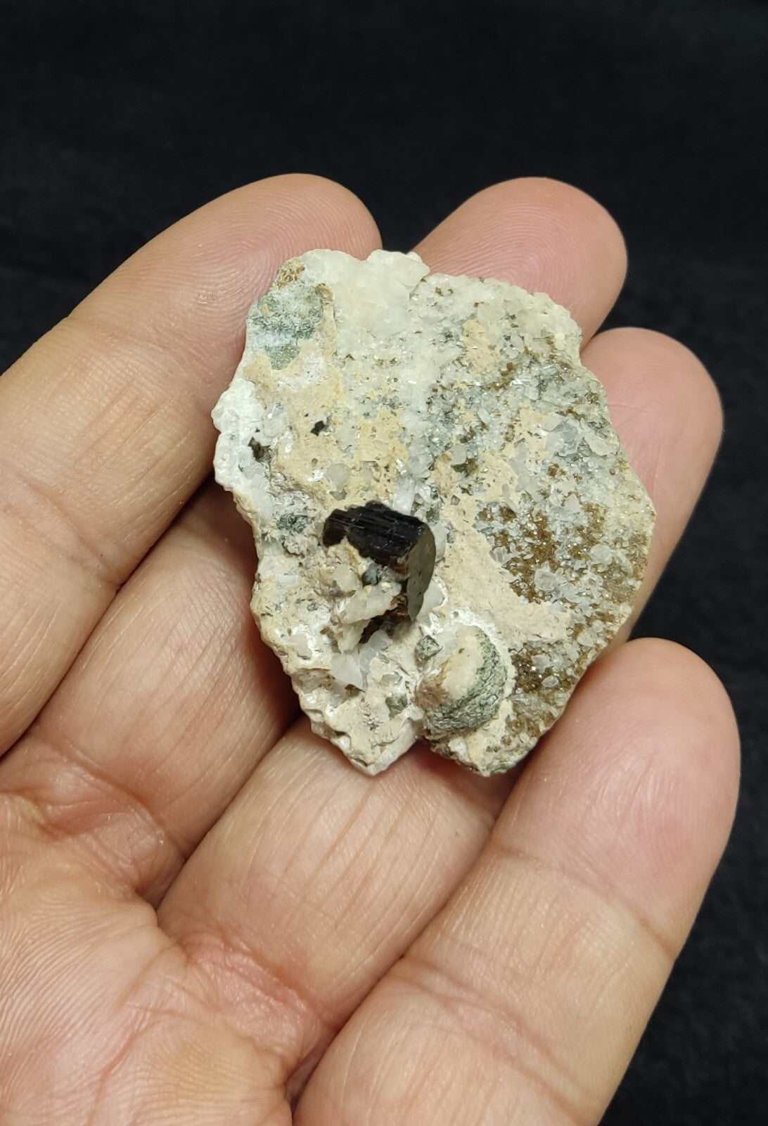 An amazing crystal specimen of dark brown Vesuvianite on matrix 27 grams