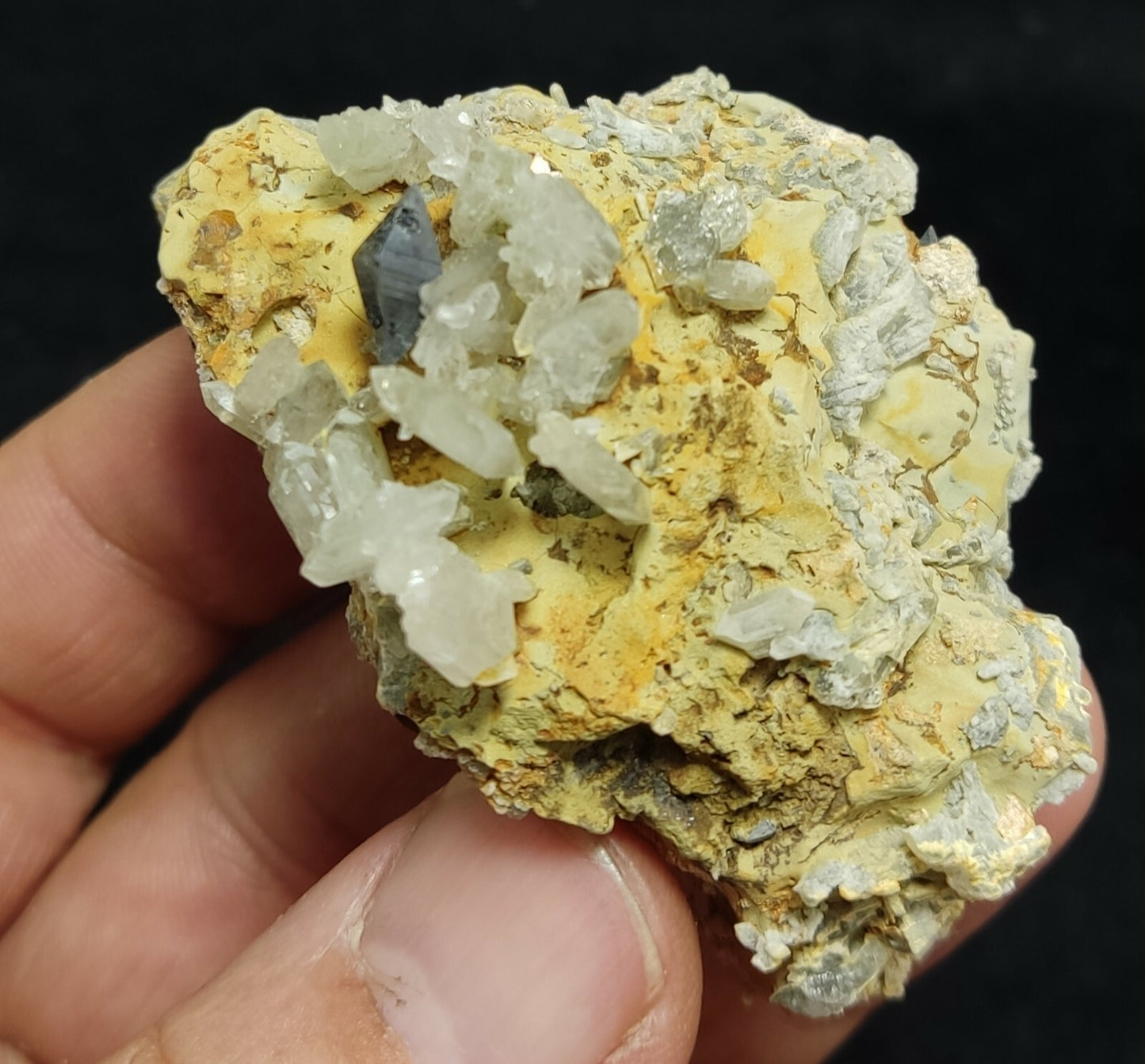 An amazing specimen of anatase crystal on matrix with quartz 62 grams
