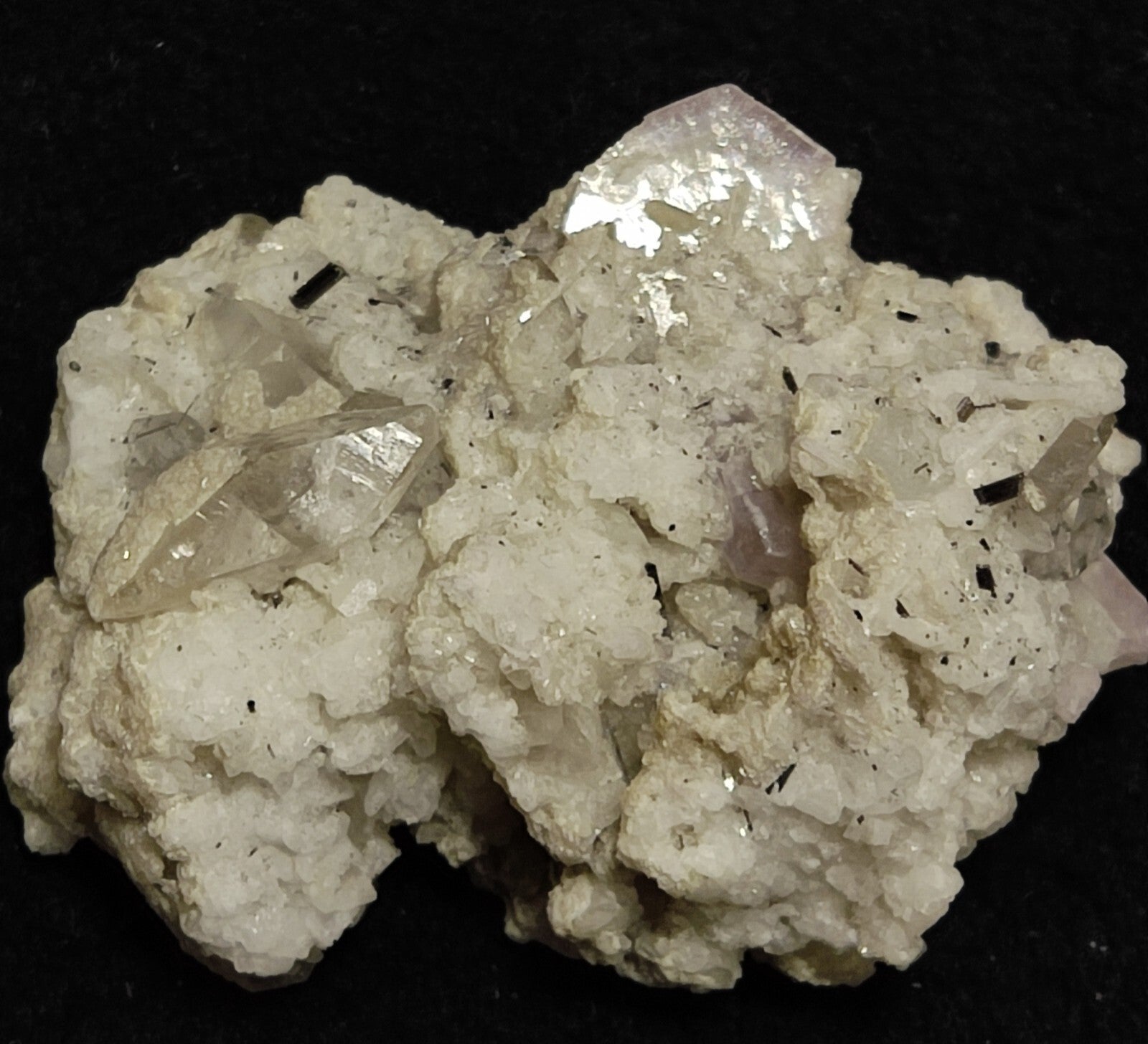 An Aesthetic combo specimen of apatite quartz and albite 69 grams grams