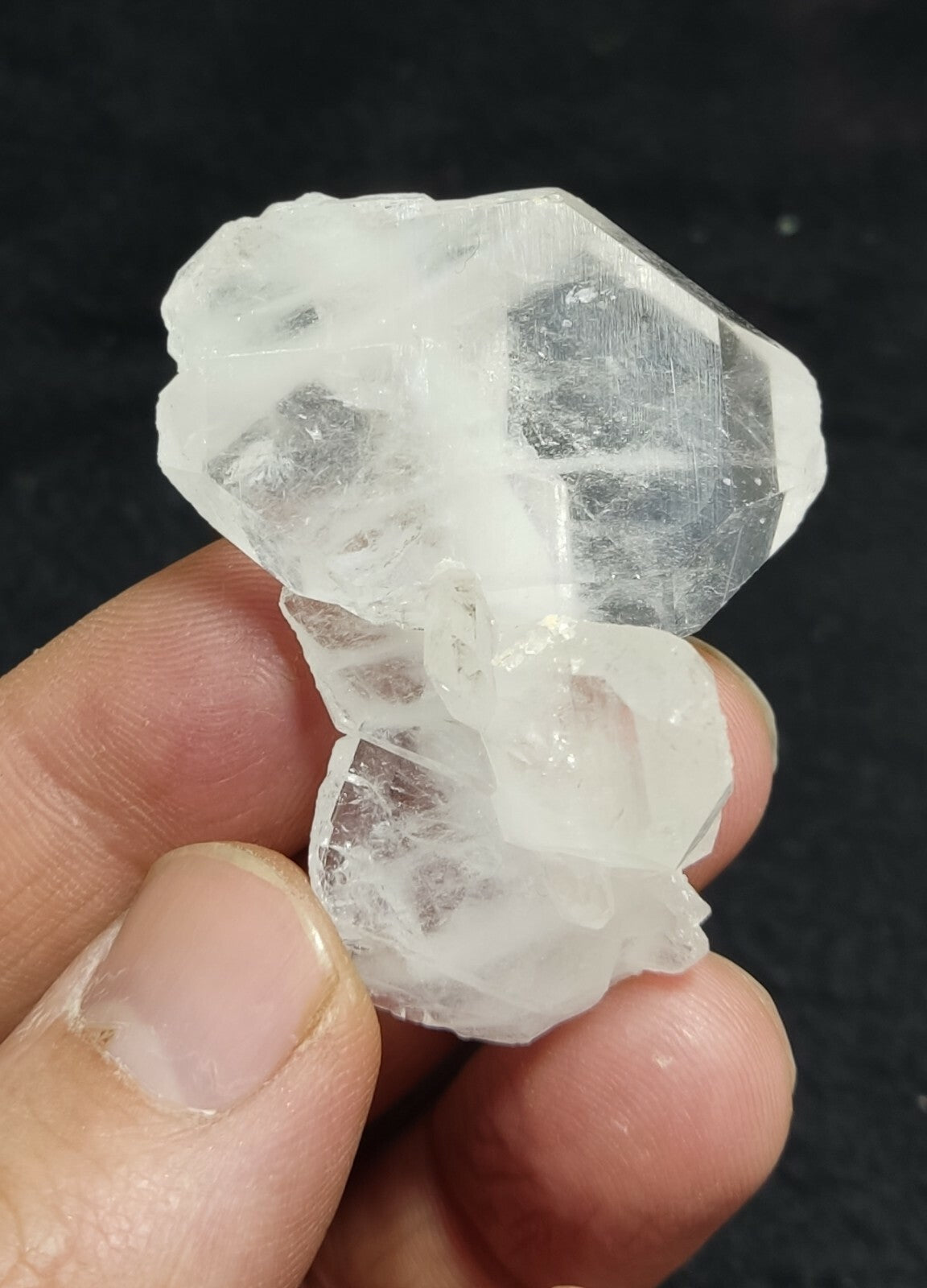 An amazing specimen of terminated faden Quartz crystal 27 grams