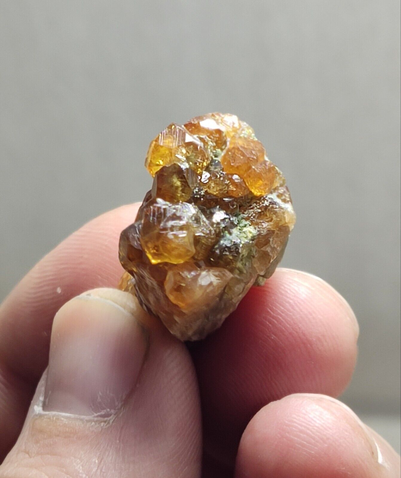 An Aesthetic natural terminated hessonite thumbnail specimen 13 grams