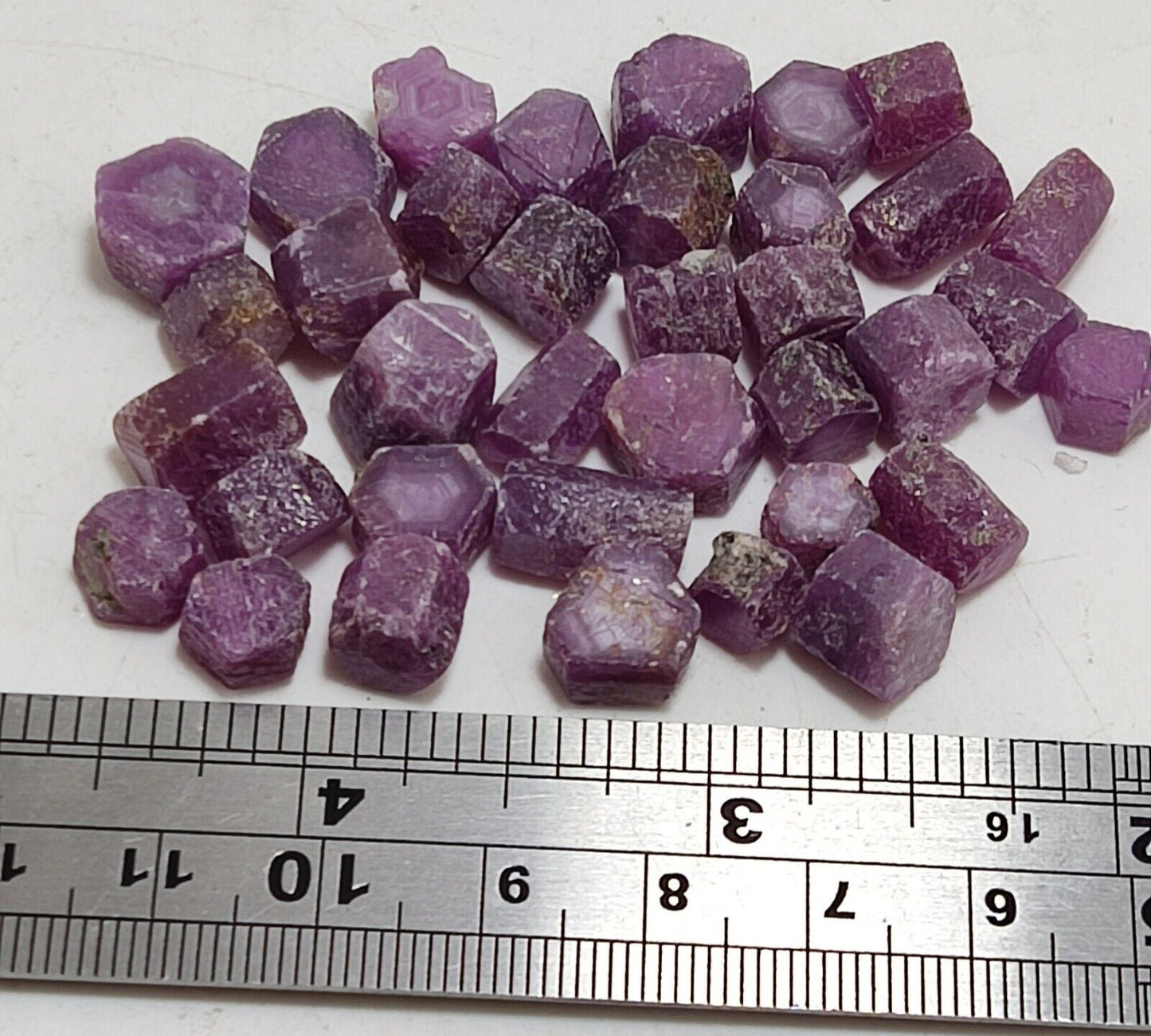 45 grams terminated lot of ruby crystals with Trapiche Patterns