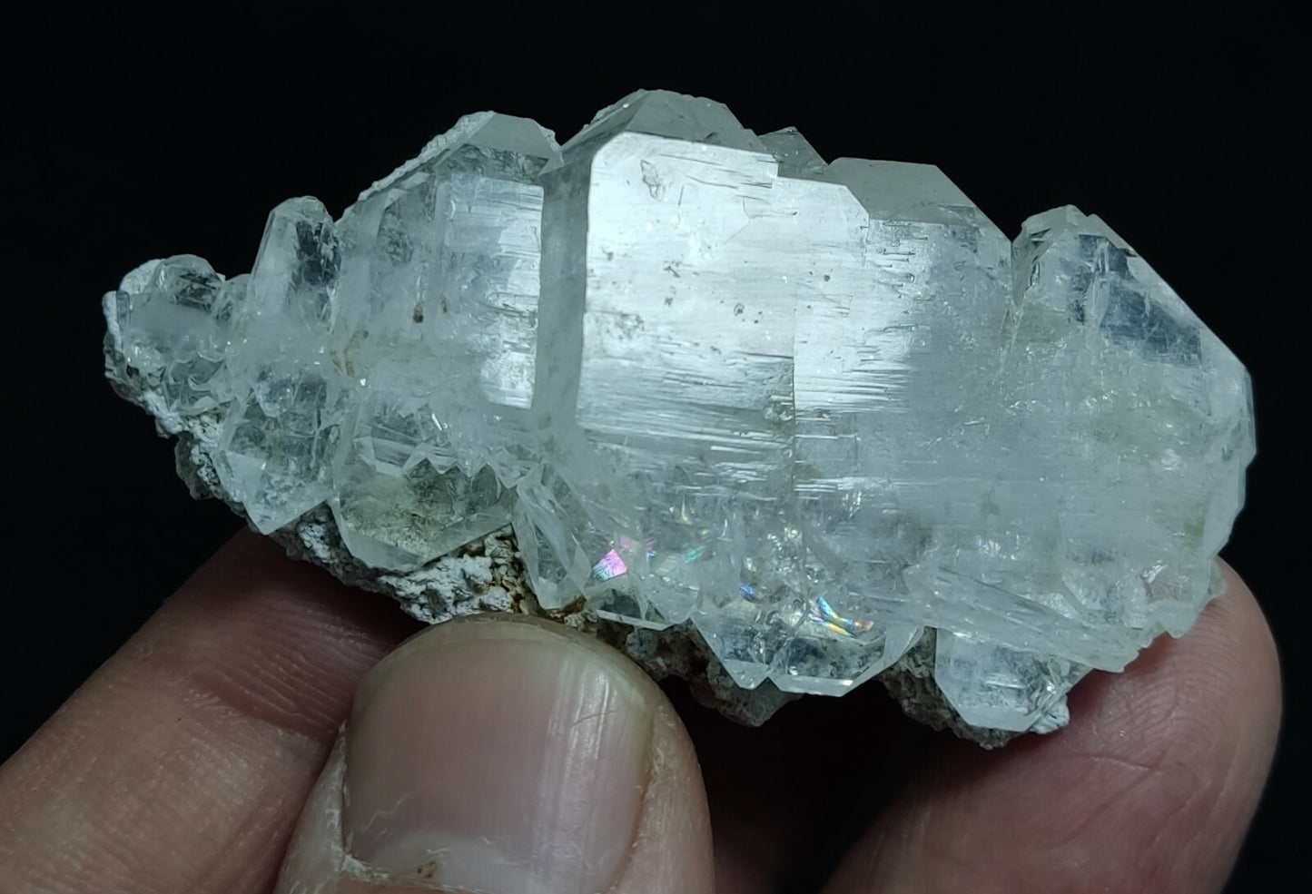 An amazing specimen of terminated faden Quartz crystal on matrix 37.5 grams