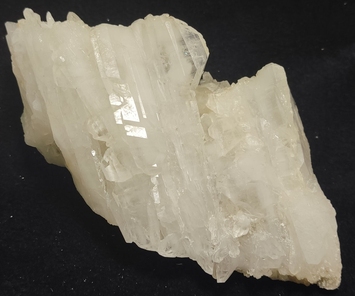 An aesthetic specimen of terminated faden Quartz crystals cluster 462 grams