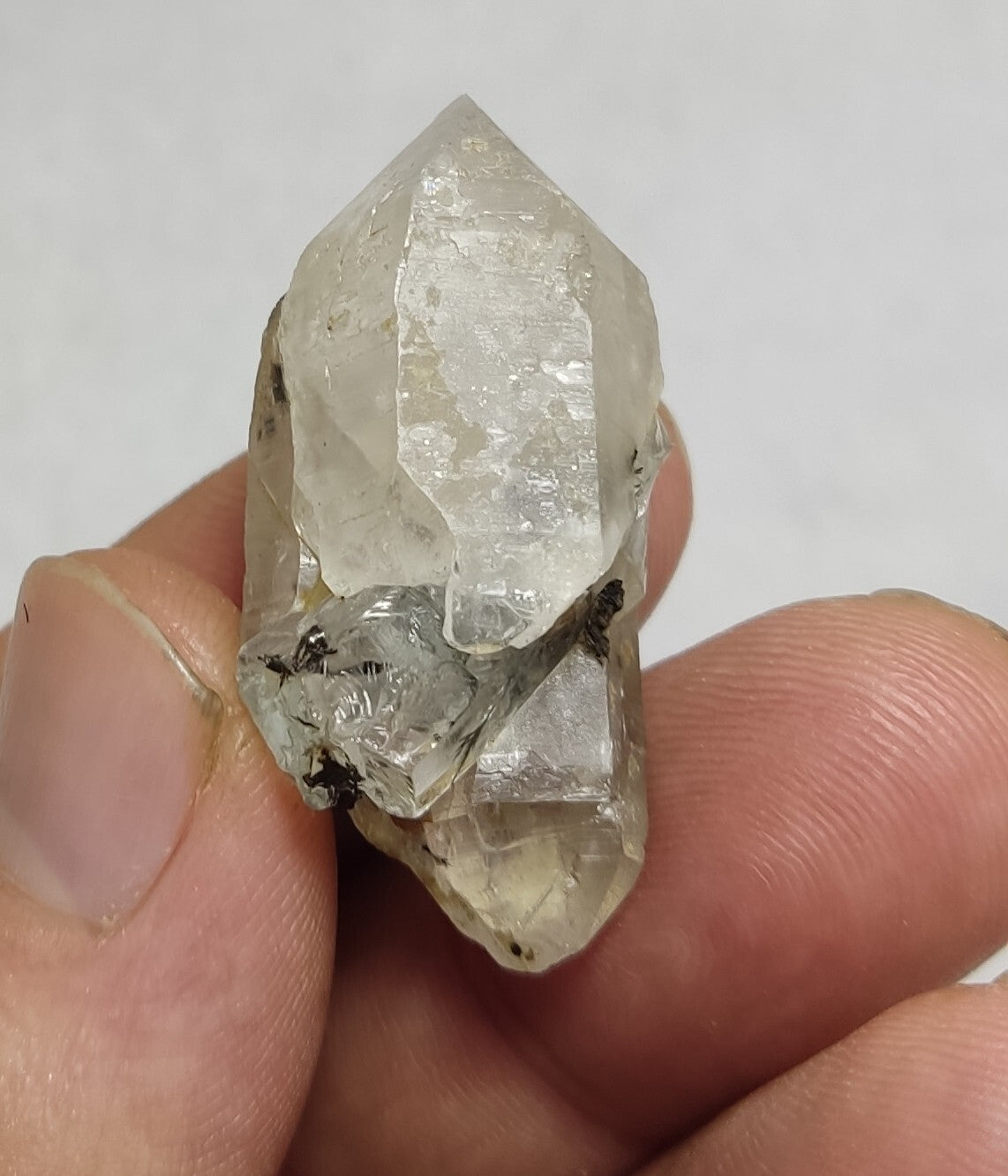 An Aesthetic Naturally terminated specimen of quartz and aquamarine 15 grams