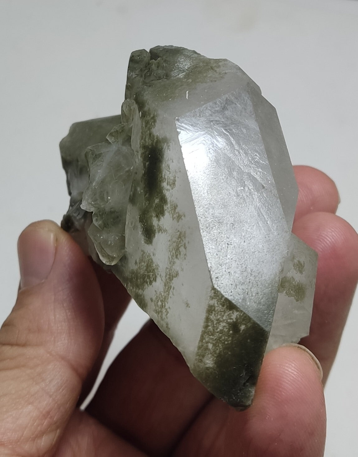 An Aesthetic Natural beautifully terminated Chlorite Quartz crystal 150 grams