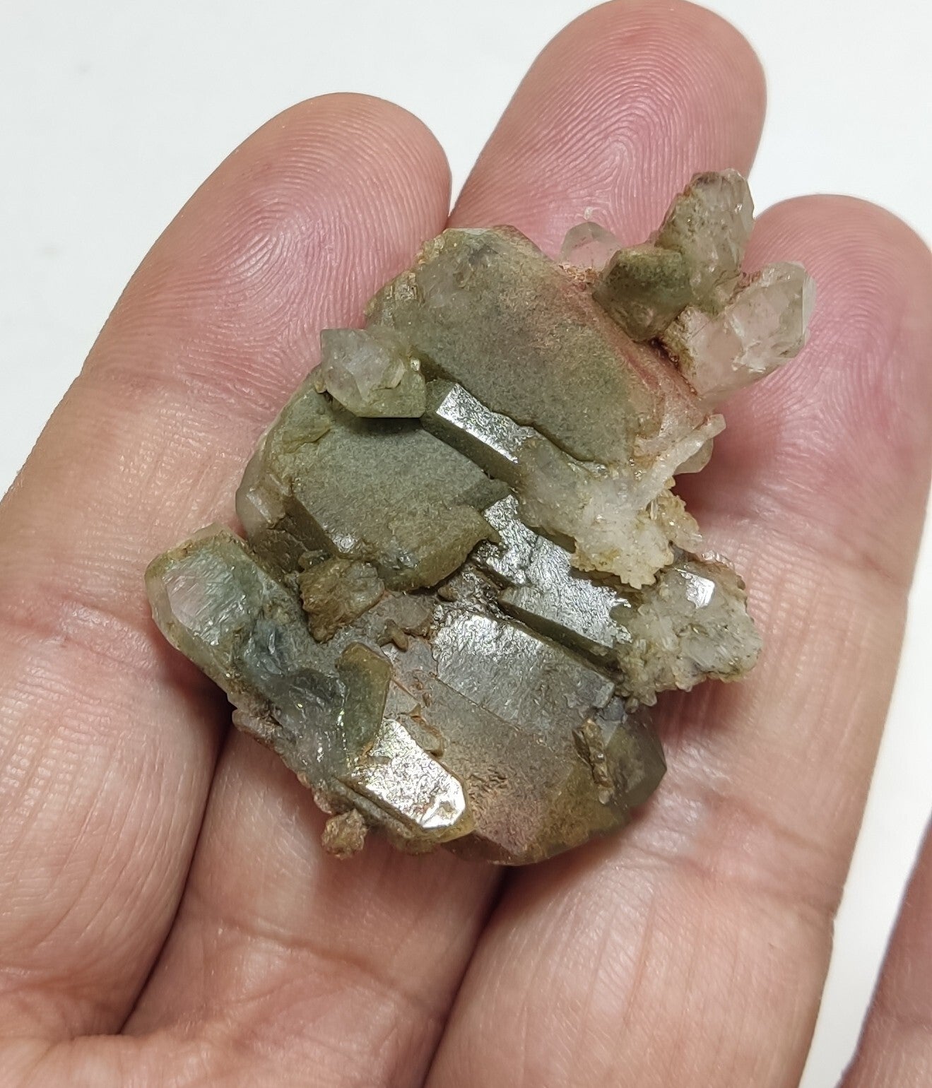 An Aesthetic specimen of chlorite quartz 19 grams