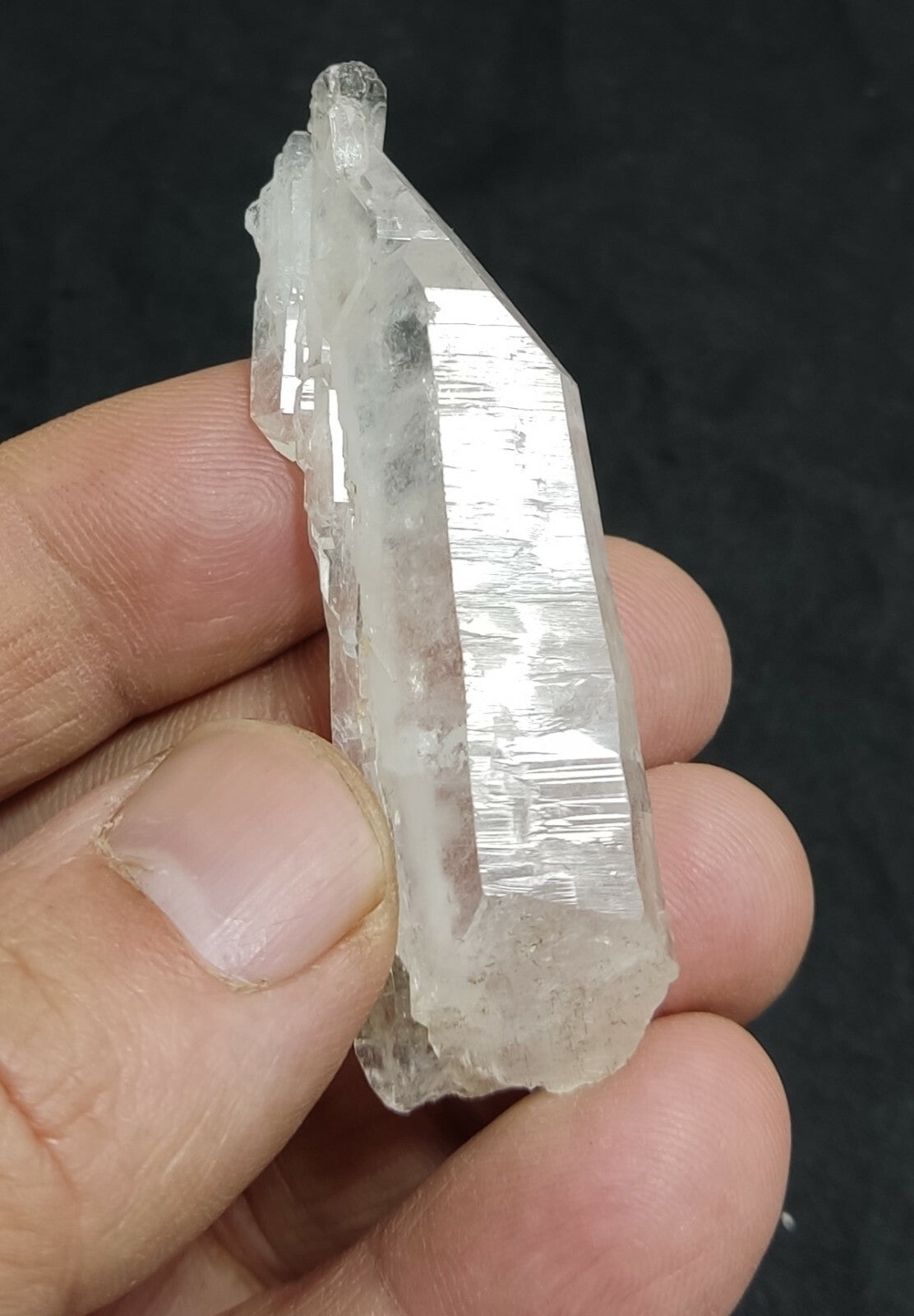 An amazing specimen of terminated faden Quartz crystal 22 grams