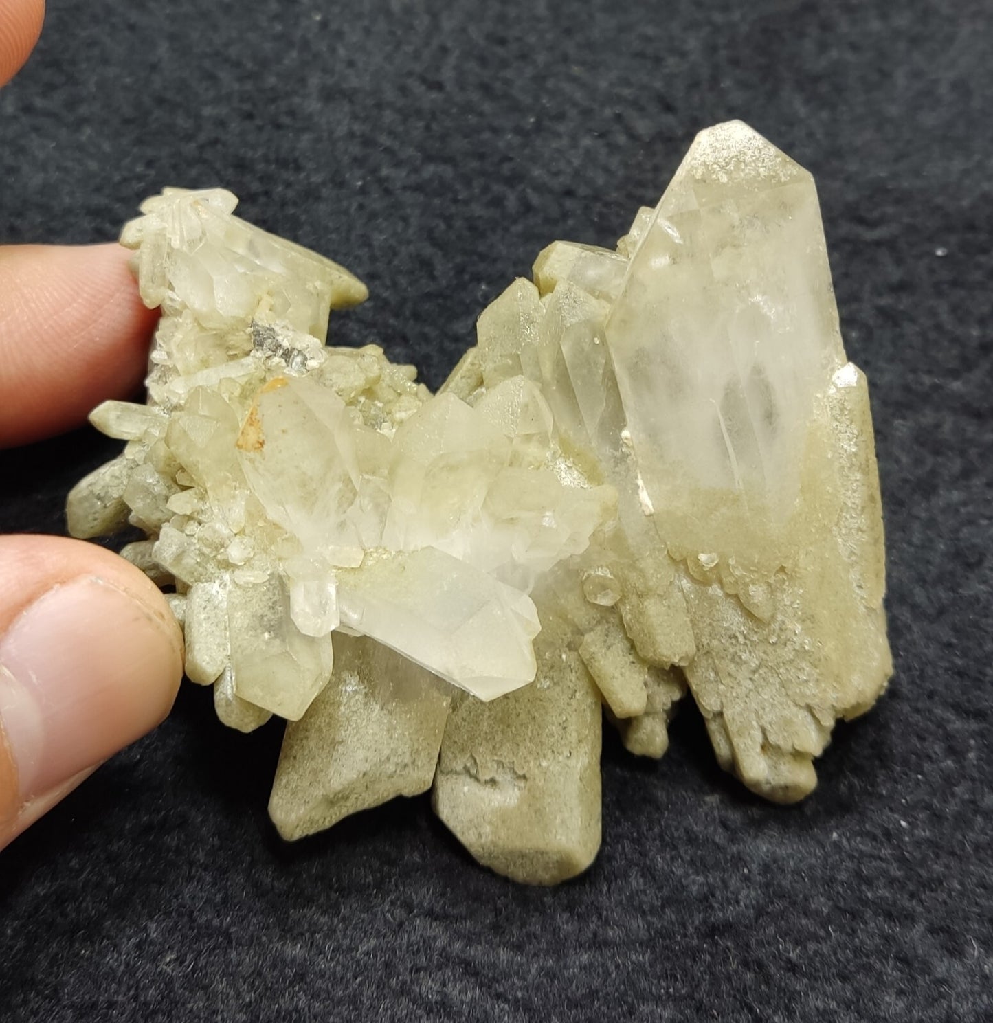 An Aesthetic specimen of chlorite quartz 71 grams