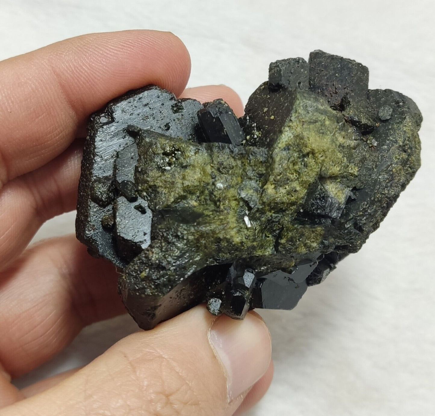 An Aesthetic Natural terminated epidote crystal specimen 159 grams