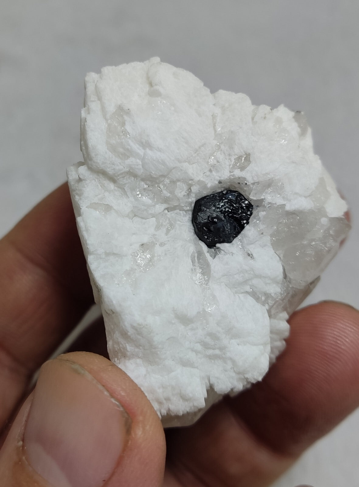 An Aesthetic combo specimen of feldspar, Tourmaline and quartz 64 grams