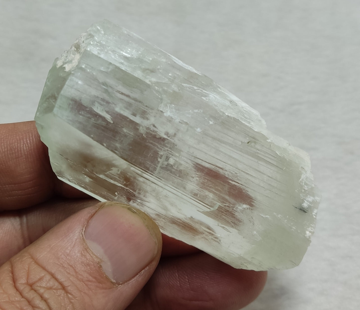 An Aesthetic terminated spodumene floater crystal specimen 75 grams