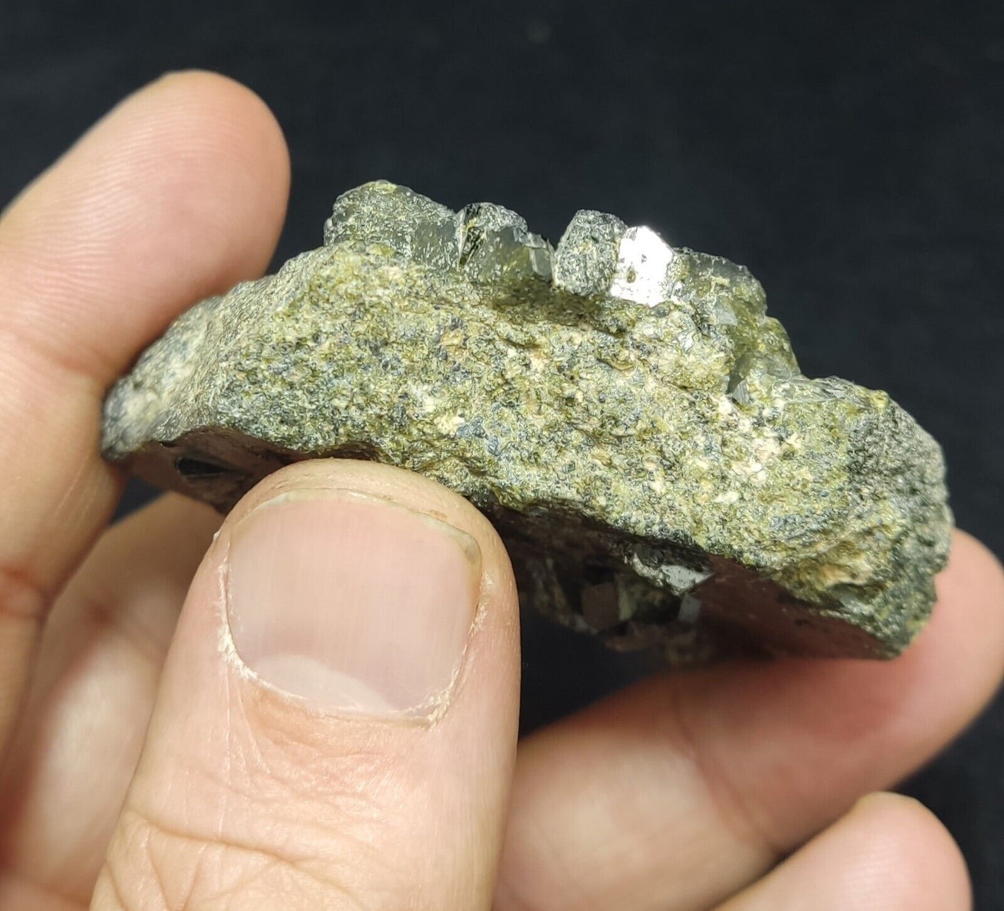 An Aesthetic Natural terminated epidote crystal specimen 102 grams