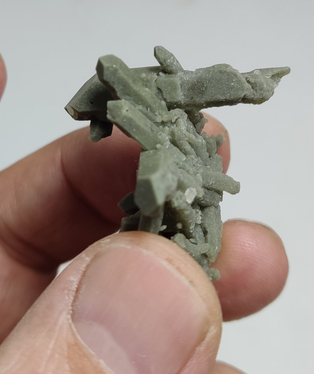 An Aesthetic Natural miniature terminated Chlorite Quartz cluster 11 grams