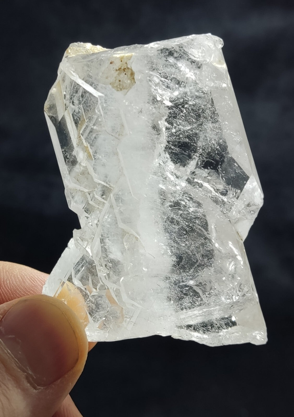 An amazing specimen of terminated faden Quartz crystal 73 grams