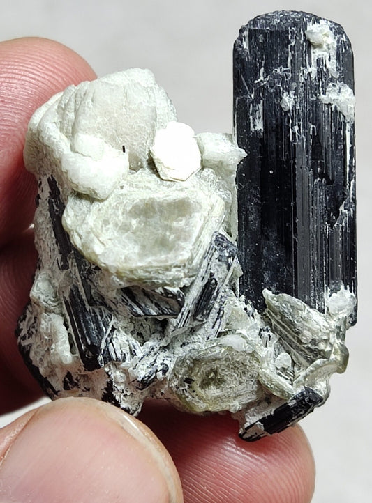 An Aesthetic Natural terminated black tourmaline cluster 25 grams