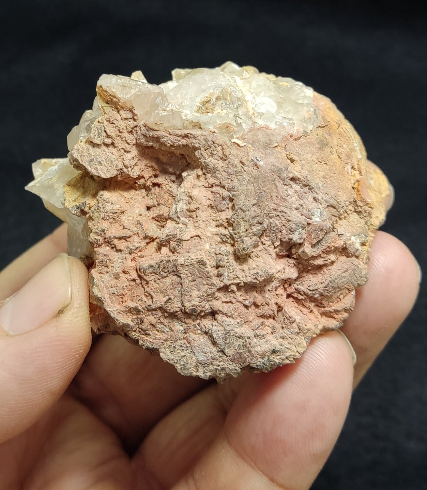 An amazing specimen of cubic grey color Fluorite with Calcite 146 grams