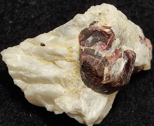An aesthetic specimen of spessartine garnet on albite/feldspar 13 grams