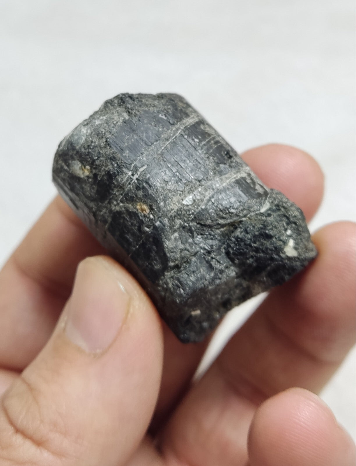 An amazing specimen of terminated black tourmaline 66 grams