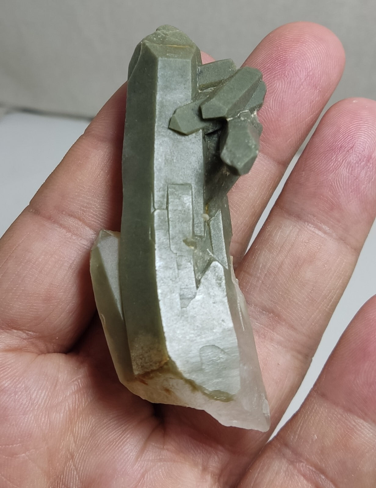 An Aesthetic Natural beautifully terminated Chlorite Quartz specimen 52 grams