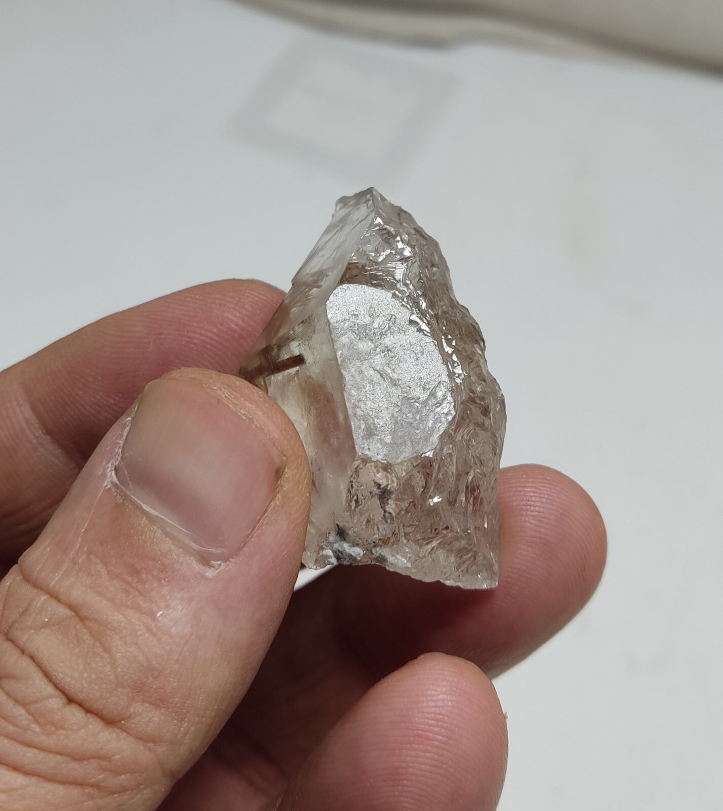 An aesthetic specimen of quartz with rutile inclusions 25 grams