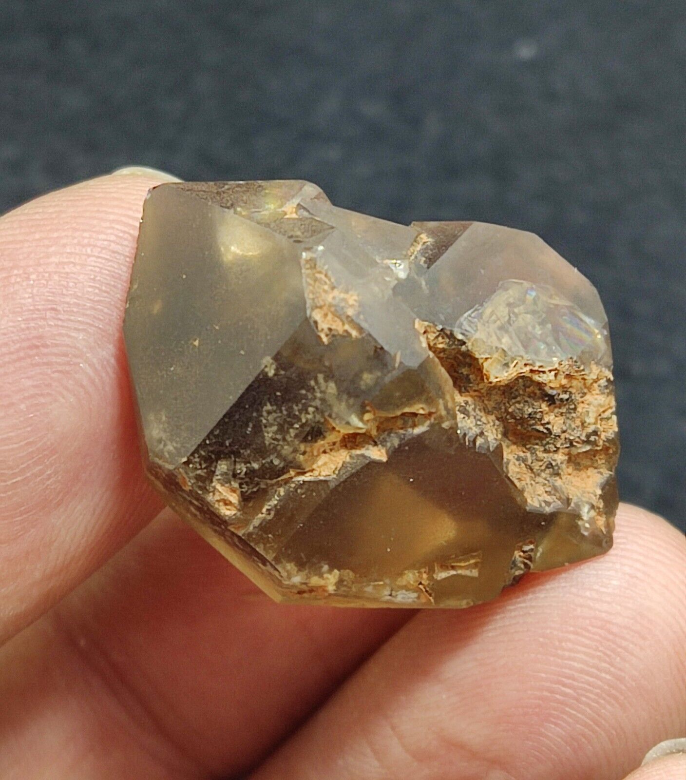 An Aesthetic double terminated smoky quartz crystal 14 grams
