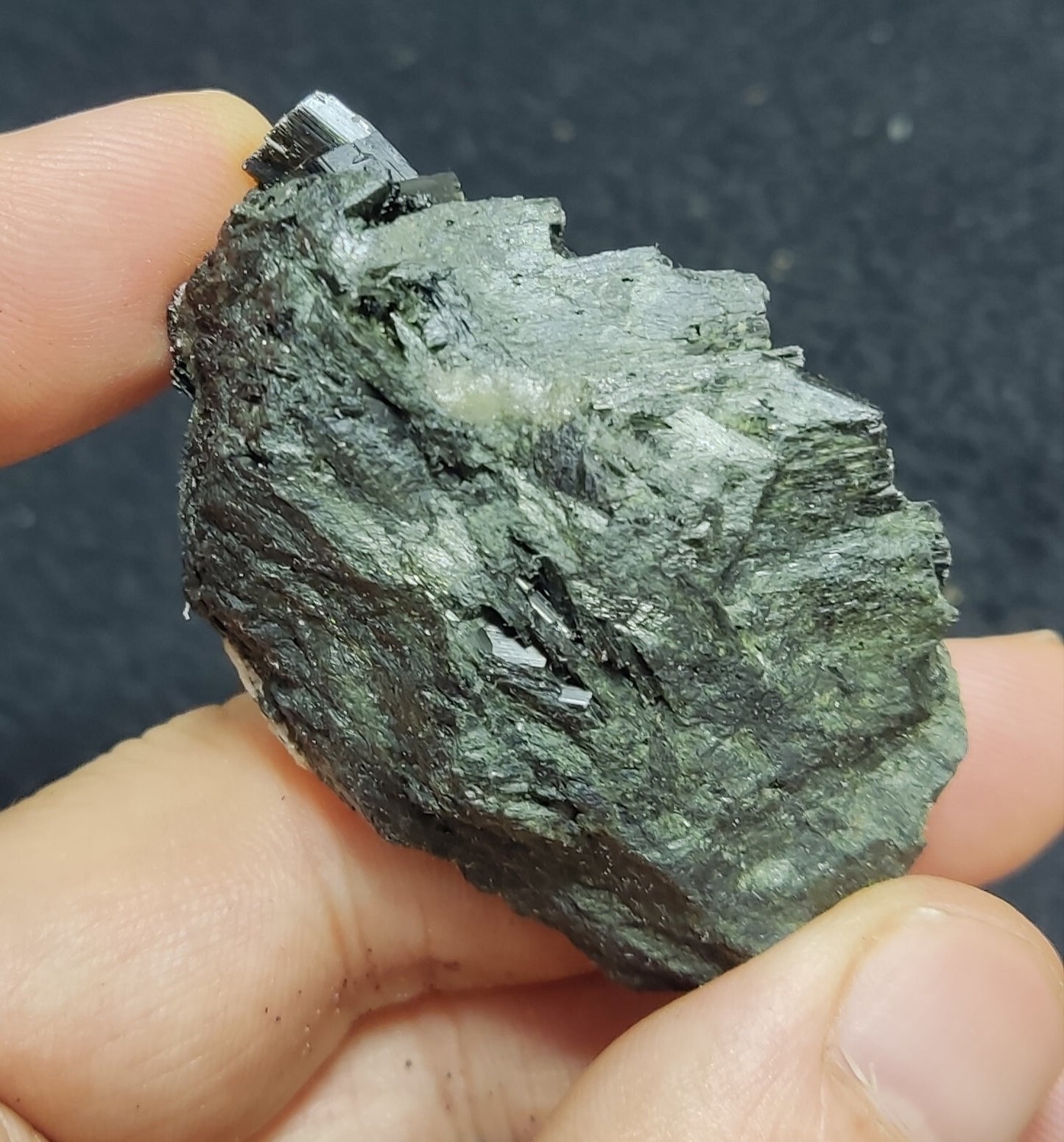 An aesthetic specimen of terminated aegirine crystal cluster 55 grams