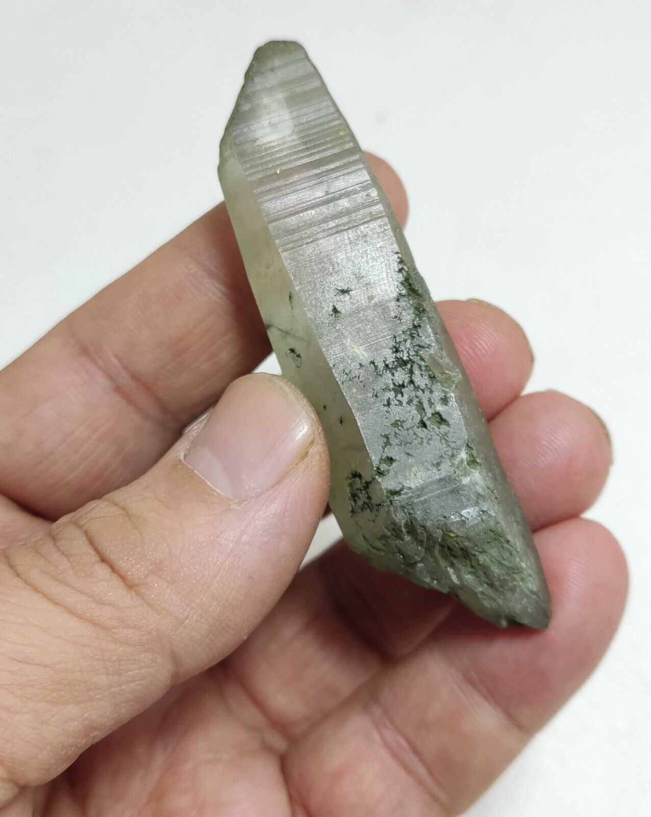 An Aesthetic Natural beautifully terminated Chlorite Quartz crystal 36 grams