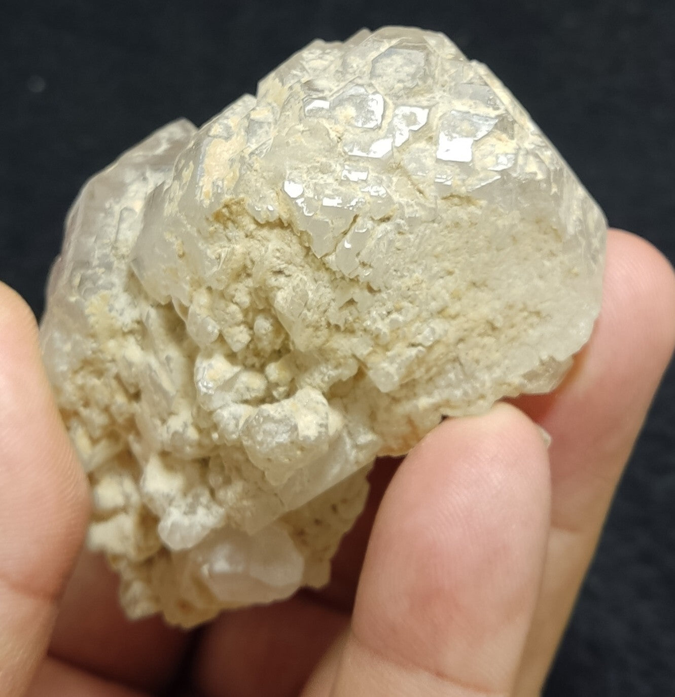 An Aesthetic Natural terminated etched Quartz cluster 121 gram