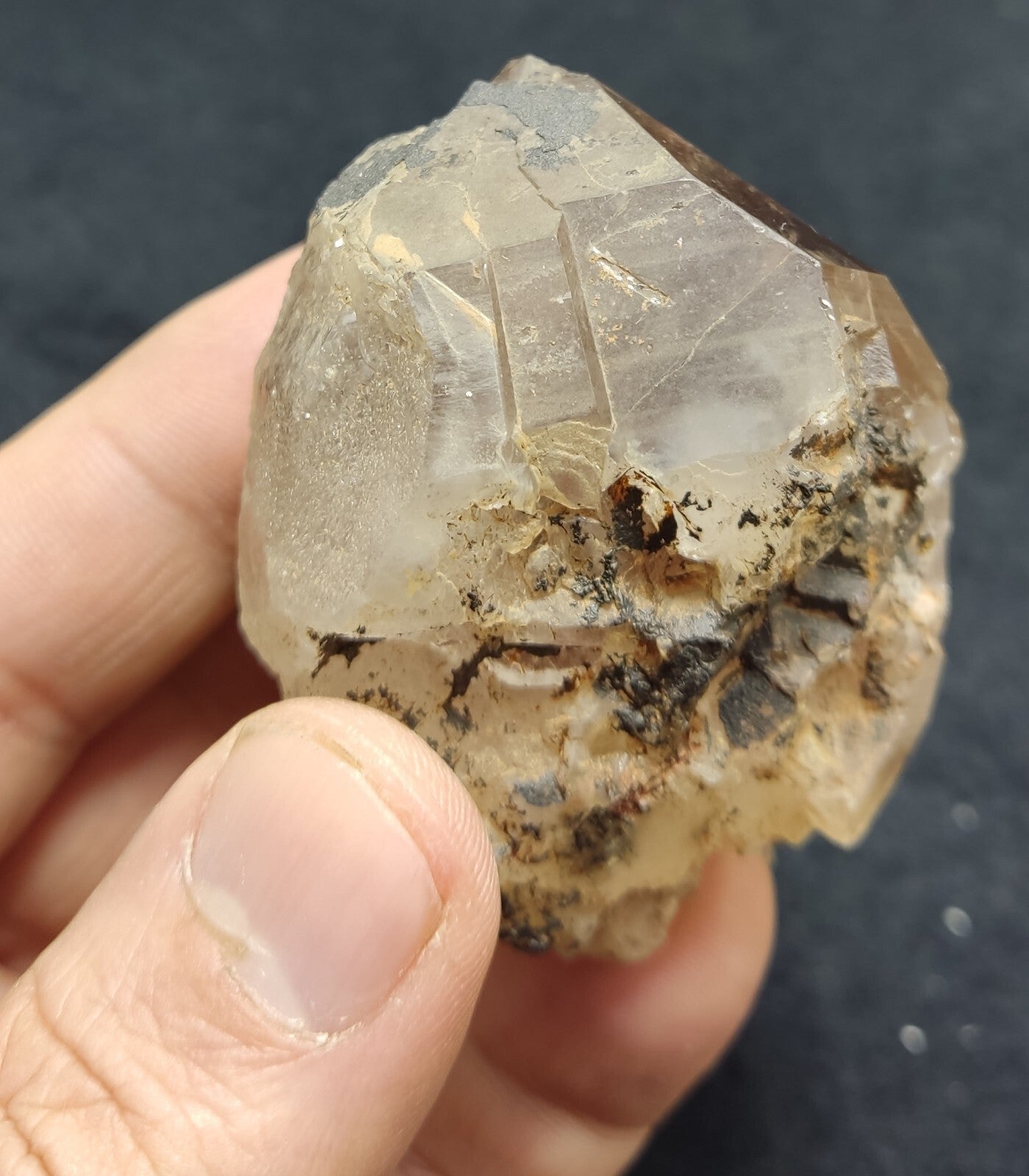 An Aesthetic terminated smoky quartz crystal 130 grams