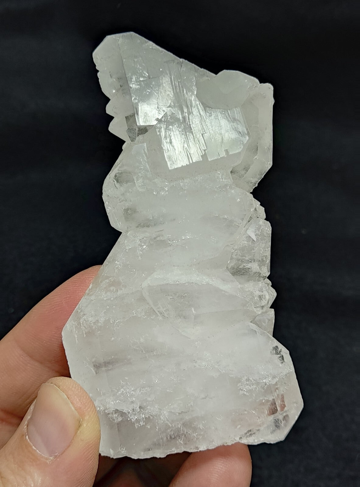 An amazing specimen of terminated faden Quartz crystal 130 grams