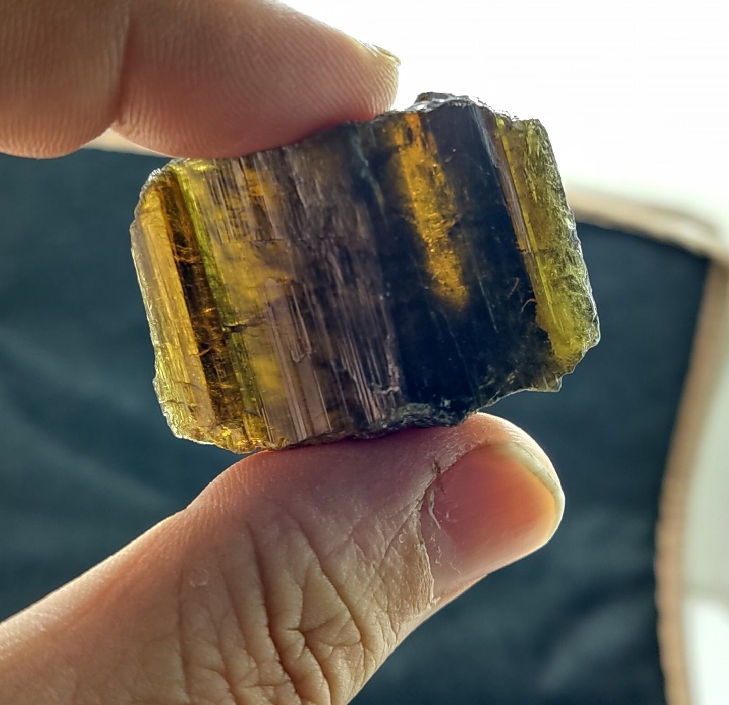 A very fine aesthetic crystal specimen of Epidote 37 grams