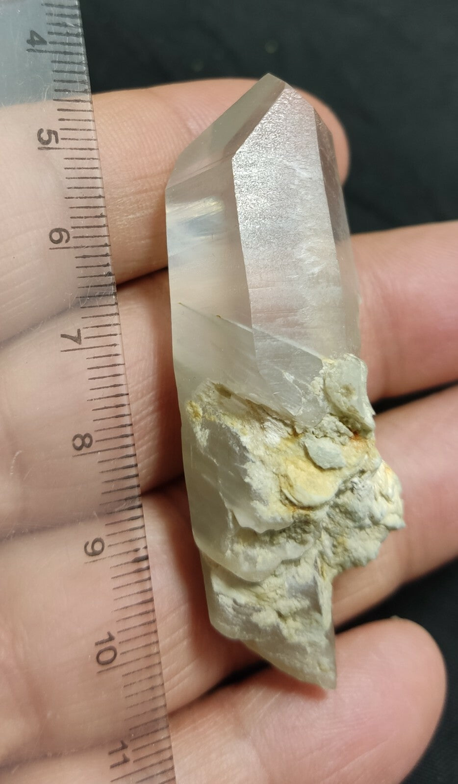 An amazing specimen of terminated Quartz crystal with unique inclusions 30 grams