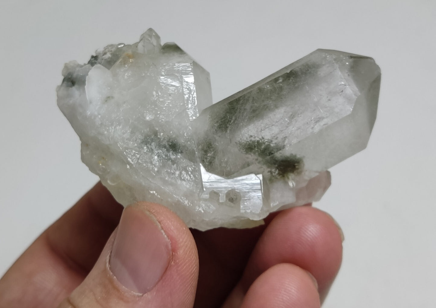 An Aesthetic Natural beautifully terminated Chlorite Quartz specimen 55 grams