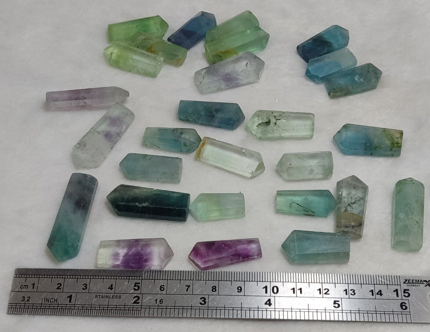 multi color fluorite polished pendants 168 grams