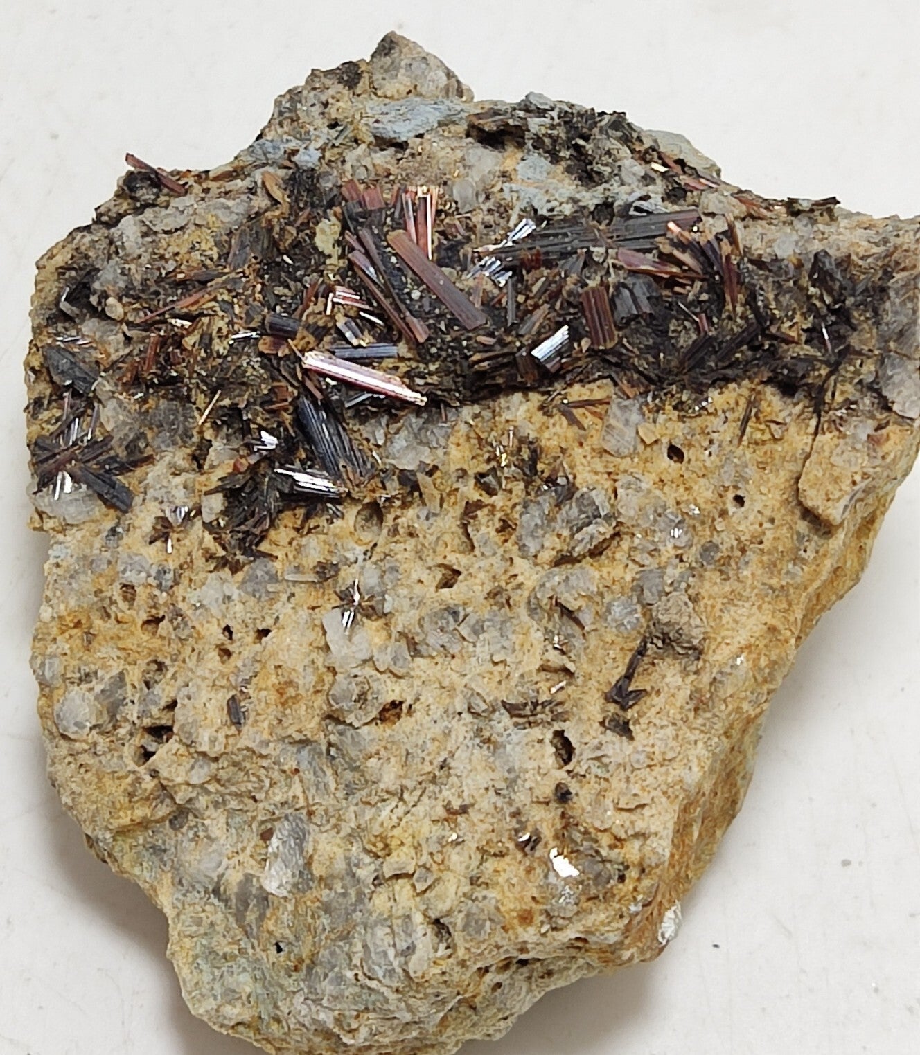 An Aesthetic Natural specimen of rutile crystals on matrix 48 grams