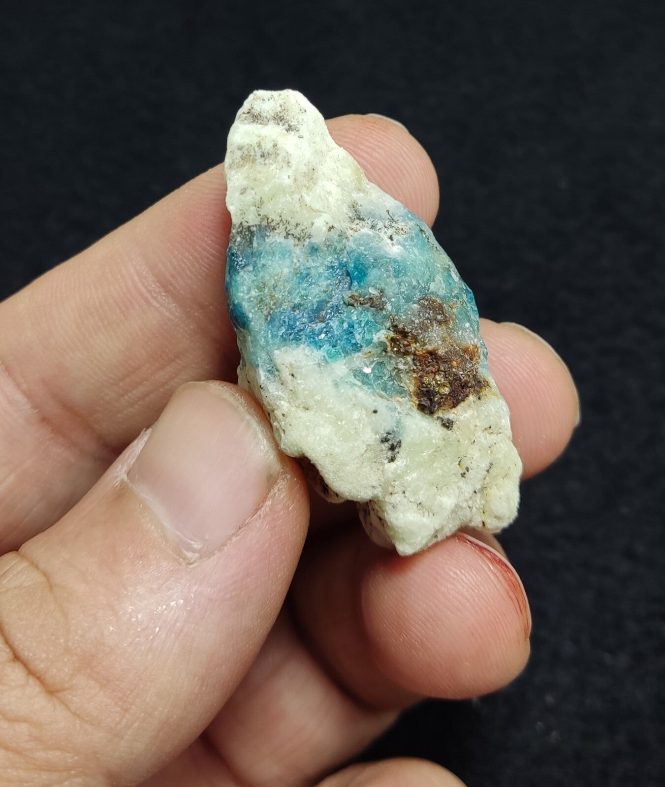 An Aesthetic specimen of lazurite on matrix with pyrite 19 grams