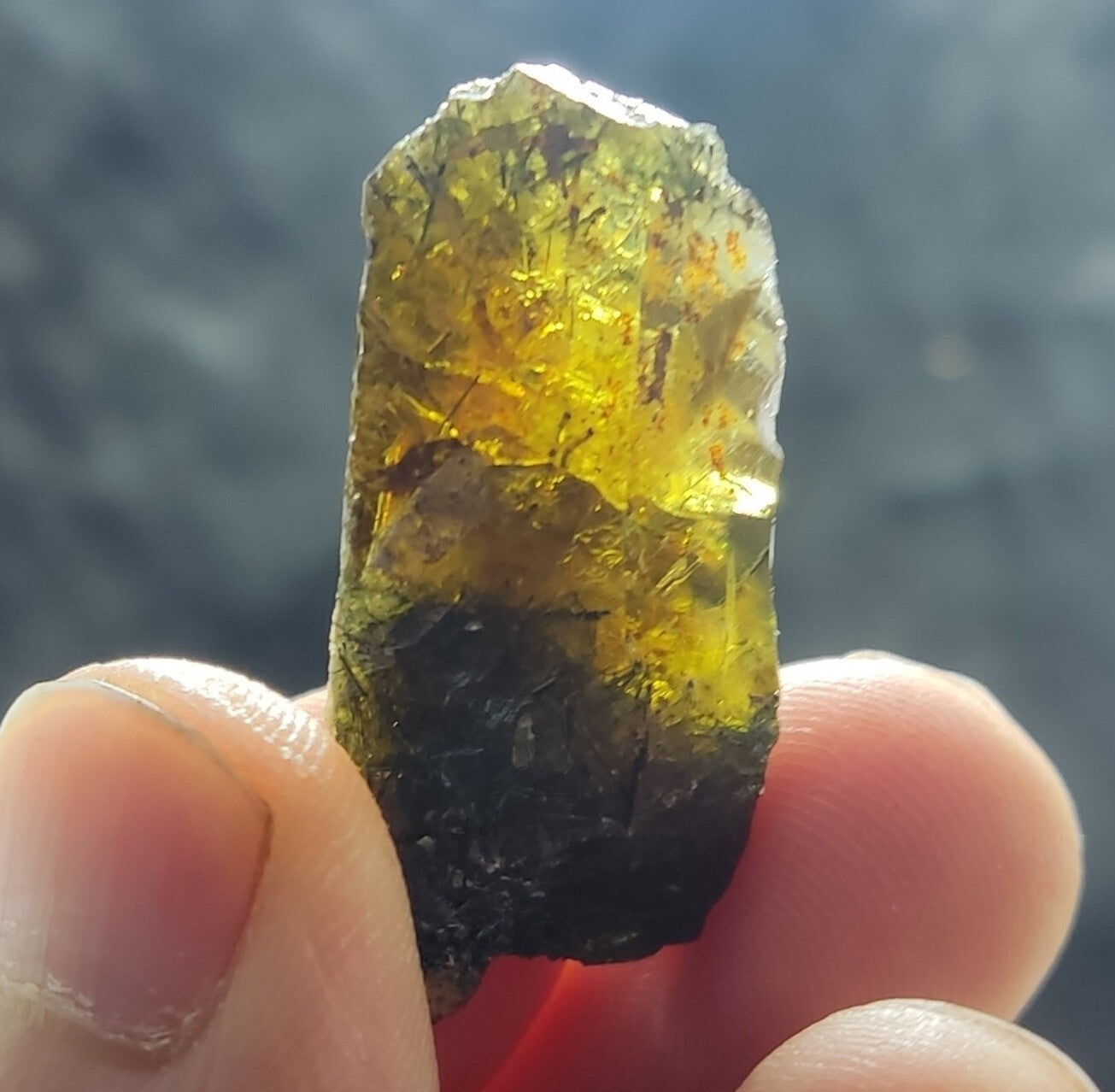 Natural Sphene Titanite Crystal 13 grams