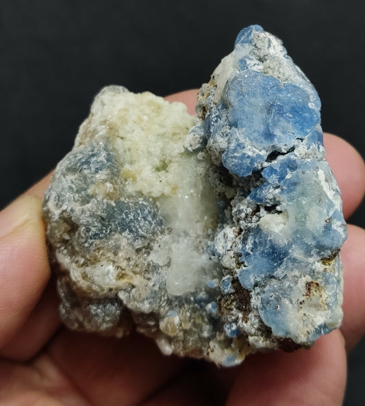 An Amazing specimen of fluorescent sodalite-Lazurite-Afghanite on matrix 68 gram