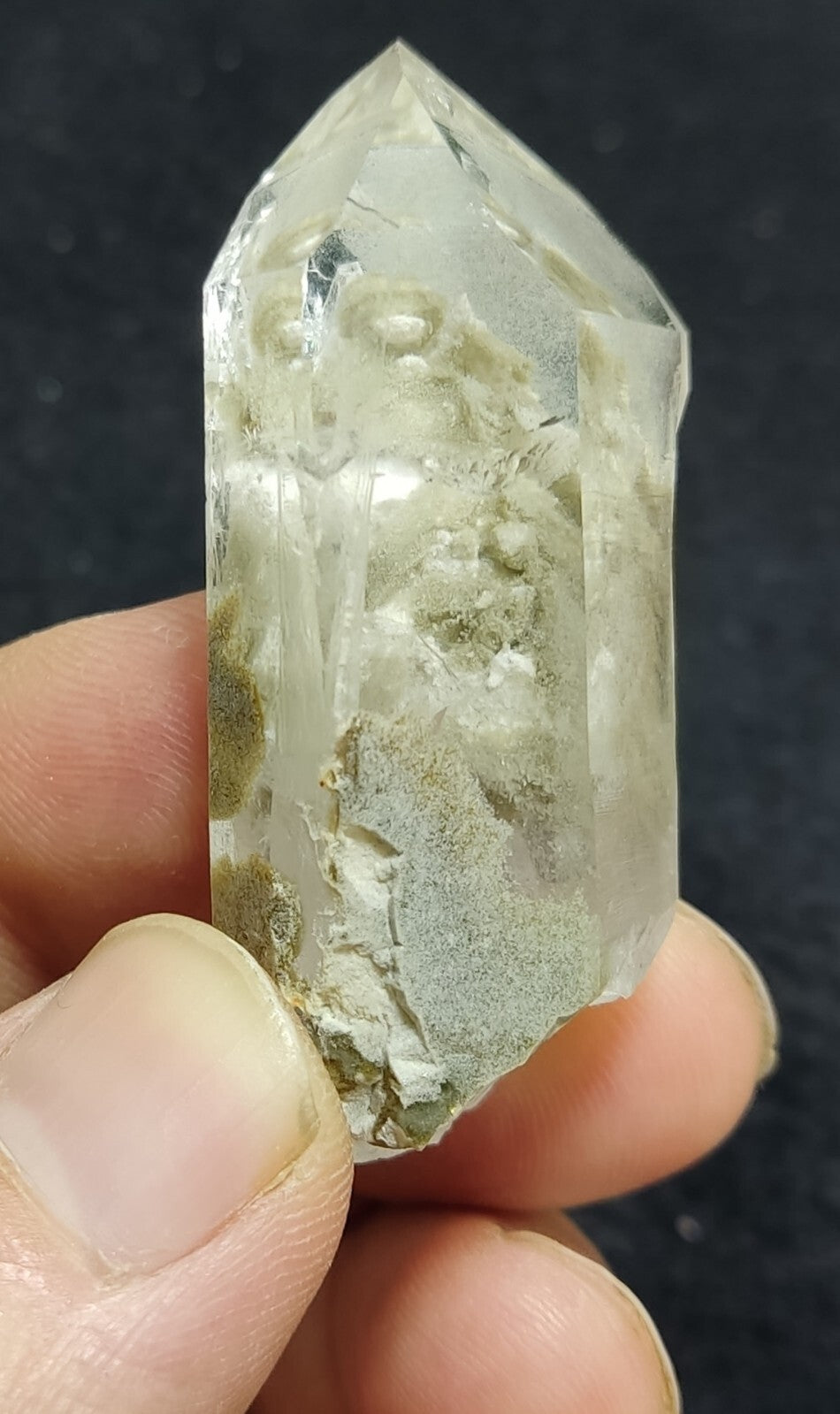 An Aesthetic Natural terminated chlorite Quartz specimen 29 grams