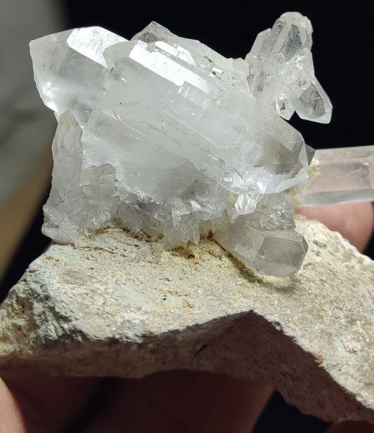 An Aesthetic terminated specimen of Quartz cluster on matrix 73 grams