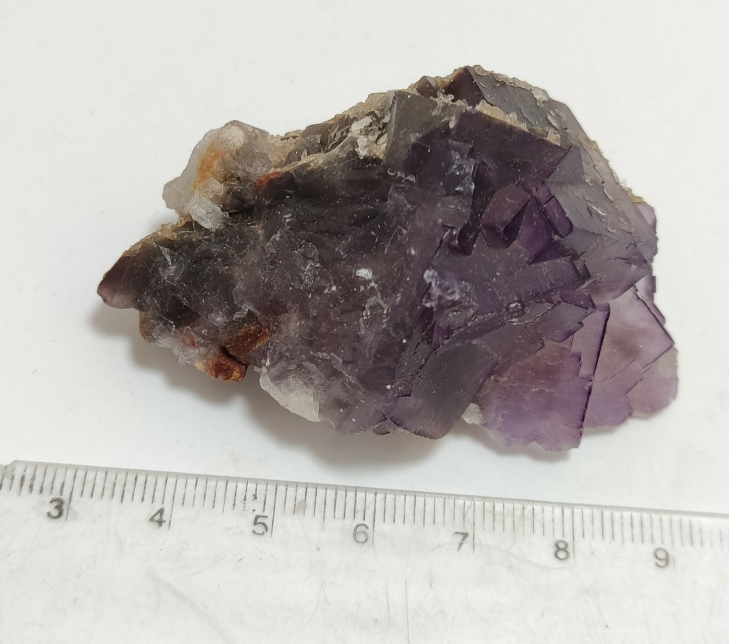 An amazing specimen of cubic purplish color Fluorite 73 grams